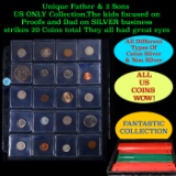 Unique Father & 2 Sons US ONLY Collection,The kids focused on Proofs and Dad on SILVER business stri