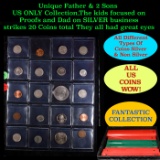 Unique Father & 2 Sons US ONLY Collection,The kids focused on Proofs and Dad on SILVER business stri