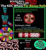 CRAZY Penny Wheel Buy THIS 2009-d Cabin solid Red BU Lincoln 1c roll & get 1-10 BU Red rolls FREE WO