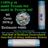 INSANITY The CRAZY Nickel Wheel 1000’s won so far, WIN this 1974-p BU Roll get 1-5 free OBW