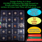 Unique Father & 2 Sons US ONLY Collection,The kids focused on Proofs and Dad on SILVER business stri