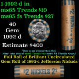 INSANITY The CRAZY Nickel Wheel 1000’s won so far, WIN this 1992-p BU Roll get 1-5 free OBW