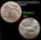 Vintage Winter Scenes Medallion Ice Skating / Sleigh Ride 38mm Diameter Grades Brilliant Uncirculate