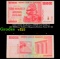 2007-2008 Zimbabwe (ZWR 3rd Dollar) 100 Million Dollars Hyperinflation Note P# 80 Grades vf+