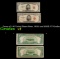 Group $5 Red Seal United States Note Grades vf Grades