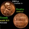 1961-p Lincoln Cent 1c Grades GEM+ Unc RD