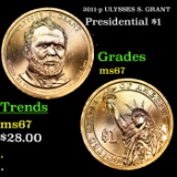 2011-p ULYSSES S. GRANT Presidential Dollar 1 Grades GEM++ Unc