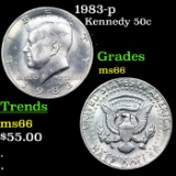 1983-p Kennedy Half Dollar 50c Grades GEM+ Unc