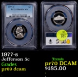 Proof PCGS 1977-s Jefferson Nickel 5c Graded pr69 dcam By PCGS