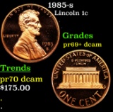 Proof 1985-s Lincoln Cent 1c Grades GEM++ Proof Deep Cameo