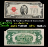 1928G $2 Red Seal United States Note Grades AU Details