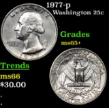 1977-p Washington Quarter 25c Grades GEM+ Unc