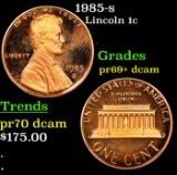Proof 1985-s Lincoln Cent 1c Grades GEM++ Proof Deep Cameo