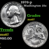 1976-p Washington Quarter 25c Grades GEM++ Unc