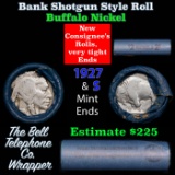 Buffalo Nickel Shotgun Roll in Old Bank Style 'Bell Telephone' Wrapper 1927 & s Mint Ends