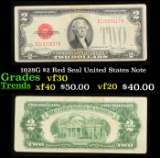 1928G $2 Red Seal United States Note Grades vf++