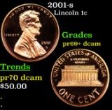Proof 2001-s Lincoln Cent 1c Grades GEM++ Proof Deep Cameo