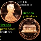 Proof 1984-s Lincoln Cent 1c Grades GEM++ Proof Deep Cameo