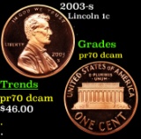 Proof 2003-s Lincoln Cent 1c Grades GEM++ Proof Deep Cameo