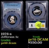 Proof PCGS 1976-s Jefferson Nickel 5c Graded pr69 dcam By PCGS