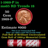 BU Shotgun Lincoln 1c roll, 1964-p 50 pcs Bank Wrapper 50c