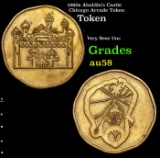 1980s Aladdin's Castle Chicago Arcade Token Grades Choice AU/BU Slider
