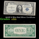 1935E $1 Blue Seal Silver Certificate Grades vf++