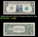 Biden Novelty 2017A $1 Federal Reserve Note Grades Gem+ CU