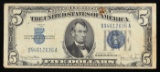 1934D $5 Blue Seal Silver Certificate Grades vf++