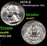 1978-d Washington Quarter 25c Grades GEM+ Unc