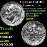 1996-w Roosevelt Dime RARE! 10c Grades Gem++ Unc