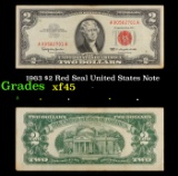 1963 $2 Red Seal United States Note Grades xf+