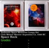 Authentic Space Meteorite Campo Del Cielo Meteor Shower Argentina Ca. 2200 BC Graded By INB