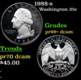 Proof 1988-s Washington Quarter 25c Grades GEM++ Proof Deep Cameo
