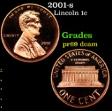 Proof 2001-s Lincoln Cent 1c Grades GEM++ Proof Deep Cameo