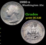 Proof 1980-s Washington Quarter 25c Grades GEM++ Proof Deep Cameo