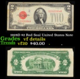 1928D $2 Red Seal United States Note Grades vf details