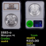 NGC 1885-o Morgan Dollar $1 Graded ms64 By NGC