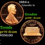 Proof 1984-s Lincoln Cent 1c Grades GEM++ Proof Deep Cameo