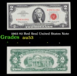 1963 $2 Red Seal United States Note Grades Select AU