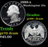 Proof 1988-s Washington Quarter 25c Grades GEM++ Proof Deep Cameo