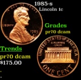 Proof 1985-s Lincoln Cent 1c Grades GEM++ Proof Deep Cameo