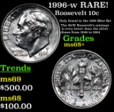1996-w Roosevelt Dime RARE! 10c Grades Gem++ Unc