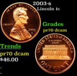 Proof 2003-s Lincoln Cent 1c Grades GEM++ Proof Deep Cameo