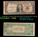 1935H Key To Series $1 Blue Seal Silver Certificate Key To Series Grades vf++