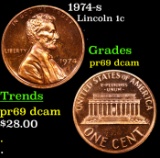 Proof 1974-s Lincoln Cent 1c Grades GEM++ Proof Deep Cameo