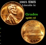 1965 SMS Lincoln Cent 1c Grades sp66 rd