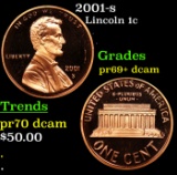 Proof 2001-s Lincoln Cent 1c Grades GEM++ Proof Deep Cameo