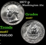 1977-p Washington Quarter 25c Grades GEM++ Unc