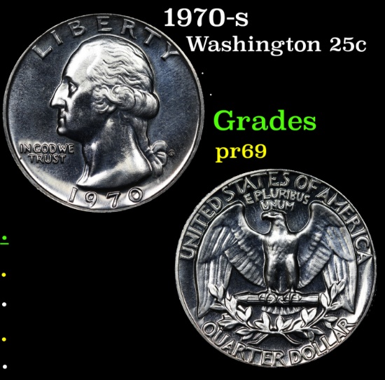 1970-s Proof Washington Quarter 25c Grades GEM++ Proof